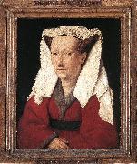 EYCK, Jan van Portrait of Margareta van Eyck sdf Sweden oil painting artist